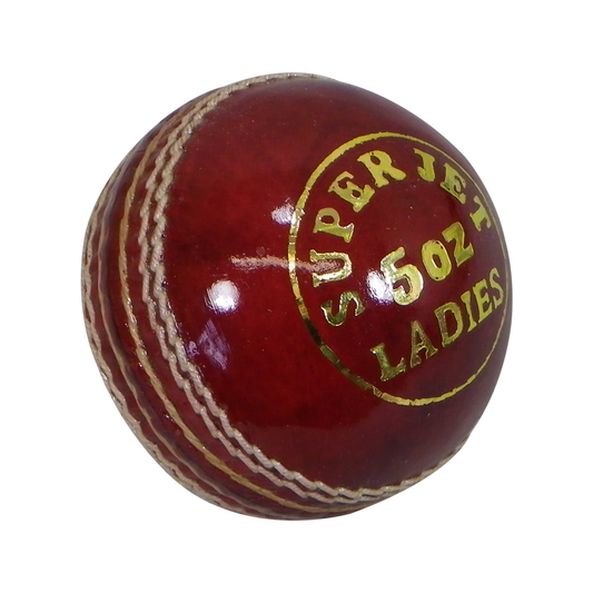 Jaduu Superjet Red Leather Cricket Ball Ladies. 5oz