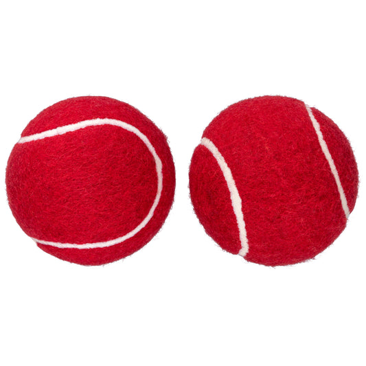 Jaduu 2x Tennis Ball Cricket Match Ball And Heavy. Red