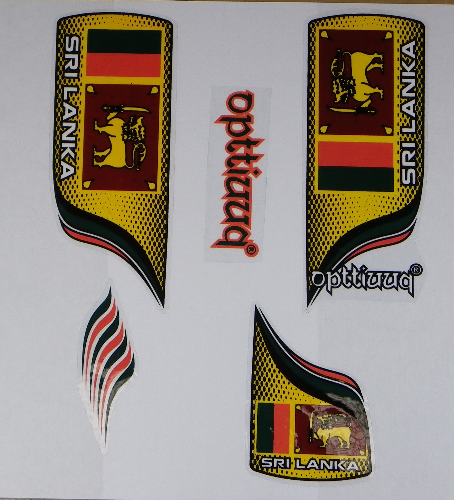 Jaduu Sri Lanka Cricket Bat Stickers Set For Adult Size Bats