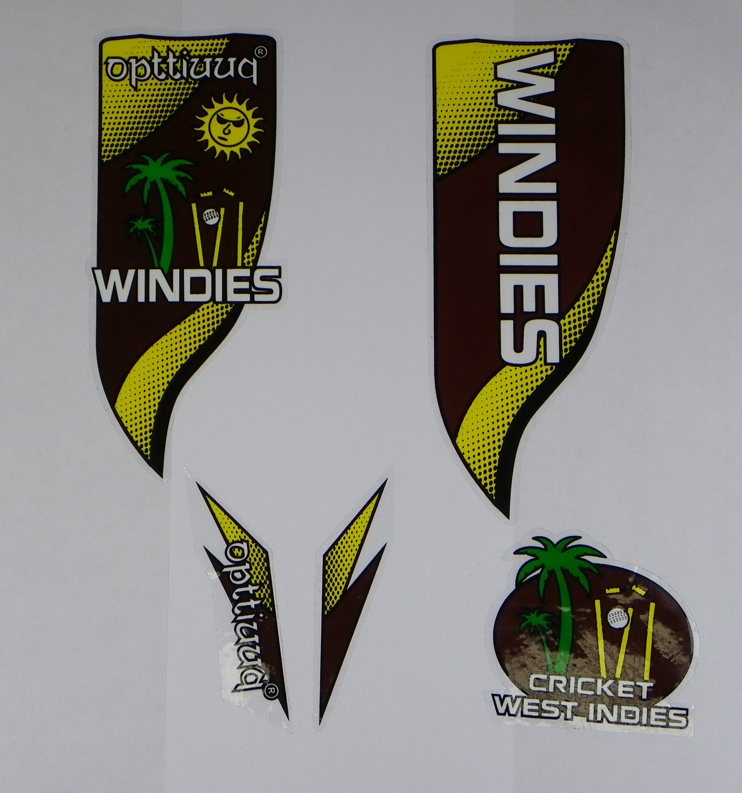 Jaduu West Indies Cricket Bat Stickers Set For Junior Size Bats